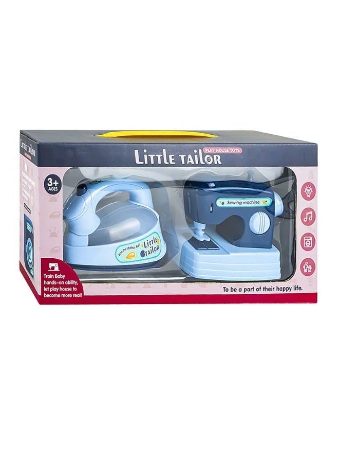 Little Tailor Pretend Play Sewing Machine and Iron Toy Set for Kids Ages 3+ - Image 1