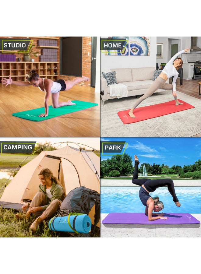 ProSourceFit ProsourceFit Extra Thick Yoga and Pilates Mat (13mm), 71-inch Long High Density Exercise Mat with Comfort Foam and Carrying Strap  - Image 4