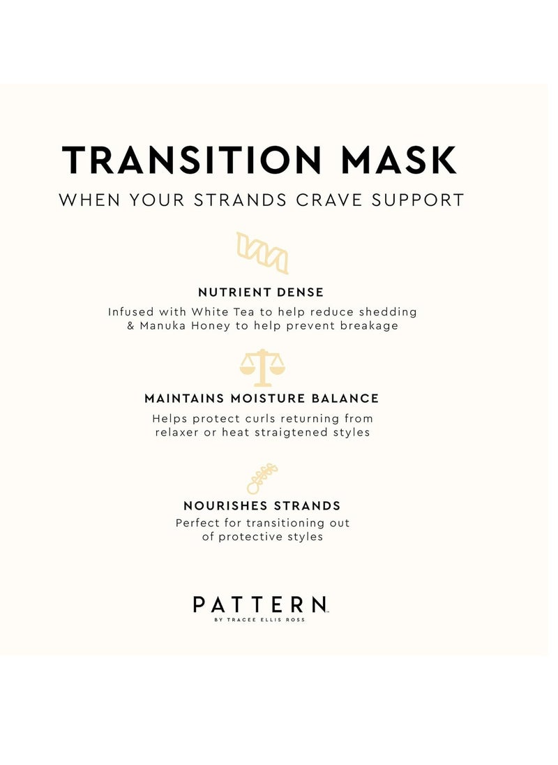 PATTERN - PATTERN Beauty by Tracee Ellis Ross Transition Mask, 11 Fl Oz, Breakage Barrier Hair Mask for Curlies, Coilies and Tight-Textures, 3a-4c - Image 1