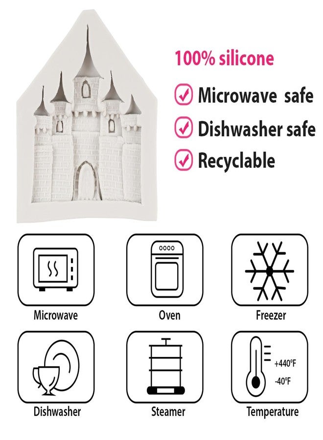 FCKEMLDS Cinderella Themed Fondant Mold Silicone Castle Crystal Shoes Pumpkin Carriage Crown Bow Chocolate Candy Mold For Cake Decorating Cupcake Topper Polymer Clay Gum Paste Set Of 8 - Image 3