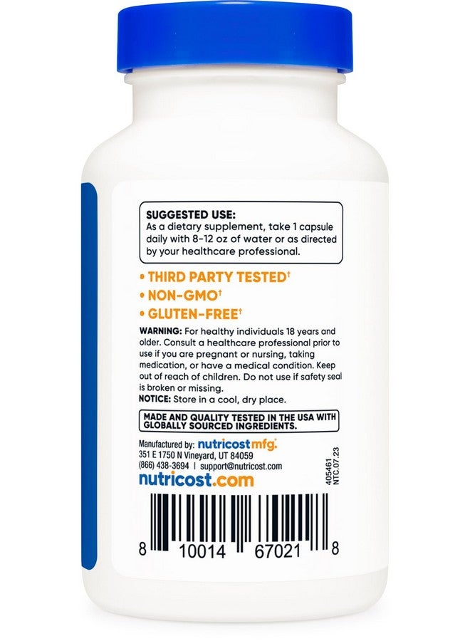 Nutricost Vanadium + Chromium 2mg 180 Vegetarian Capsules - Gluten Free, Non-GMO - Vanadium Supplement - Image 4