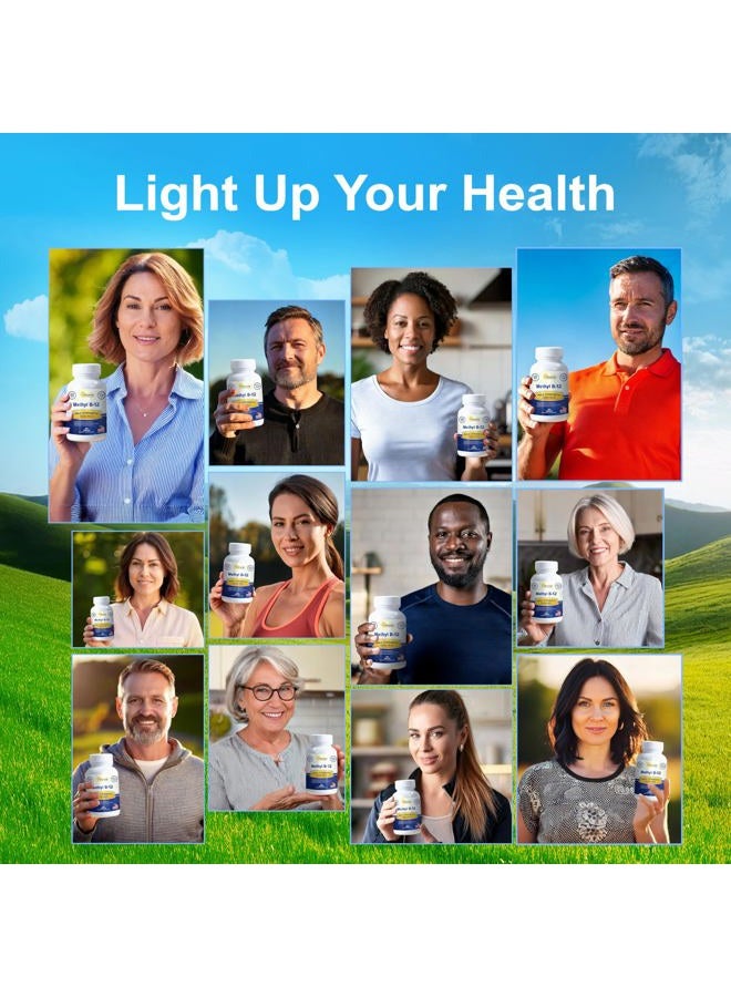 aSquared Nutrition Vitamin B12-5000 MCG Supplement with Methylcobalamin (Methyl B-12) - Max Strength Vitamin B 12 Support to Help Boost Natural Energy, Benefit Brain & Heart Function - 120 Tablets - Image 3