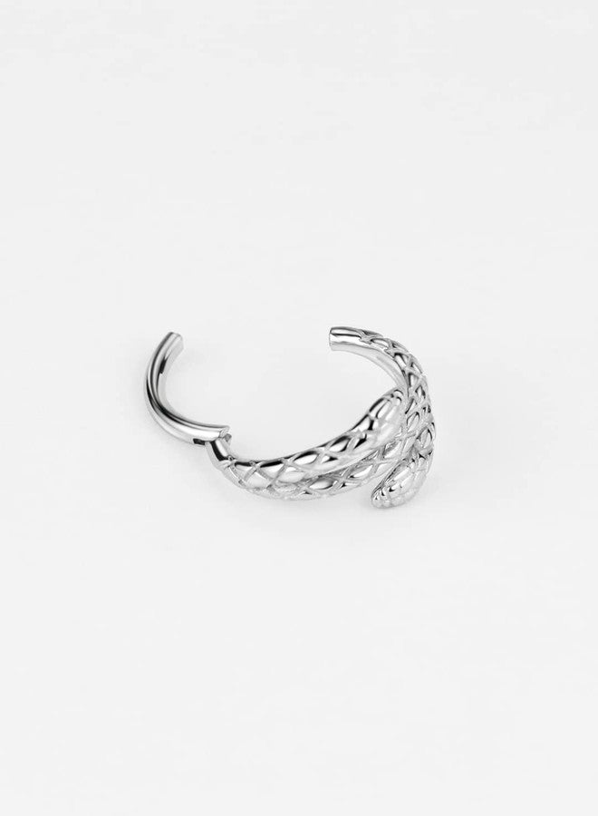 FANSING 12mm Snake Conch Earrings for Women Mens 16g Piercing Jewelry Surgical Steel Conch Hoop 16 Gauge Halloween Jewelry - Image 2