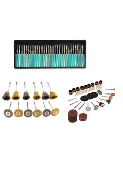 Digital Craft Digital Craft Rotary Tool Accessories Kit Mini Drill Bit Set with 32mm Mandrel in Electric Drill with 30Pc Diamond Burs 12Pc Wire Brush 105Pc Rotary Tool Set  - Image 1