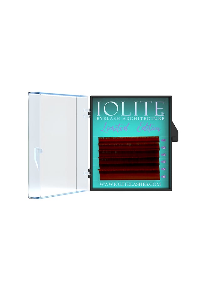 IOLITE - Lash Cluster Ombre Wine C Curl 7T Mix 2 Classic Eyelash Extensions Individual Lashes Soft Silk False Eyelashes Salon Use for Natural Eye Lashes Supplies Professional Permanent Makeup Tools - Image 1