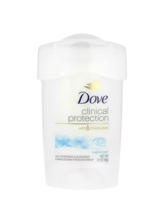 Dove, Clinical Protection, Prescription Strength, Anti-Perspirant Deodorant, Original Clean, 1.7 oz (48 g)