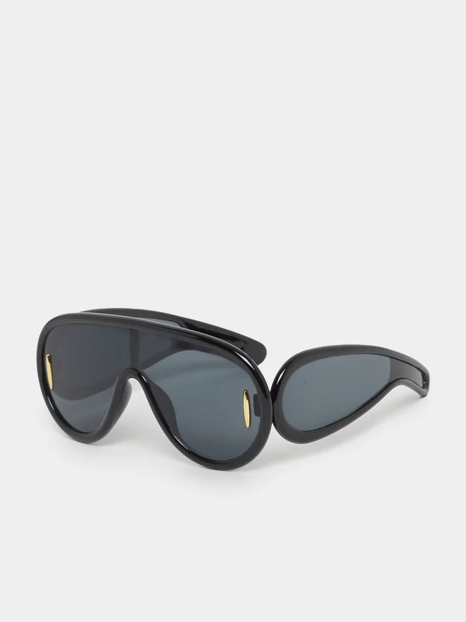Styli Styli Wide Arm Oversized Shield Sunglasses
