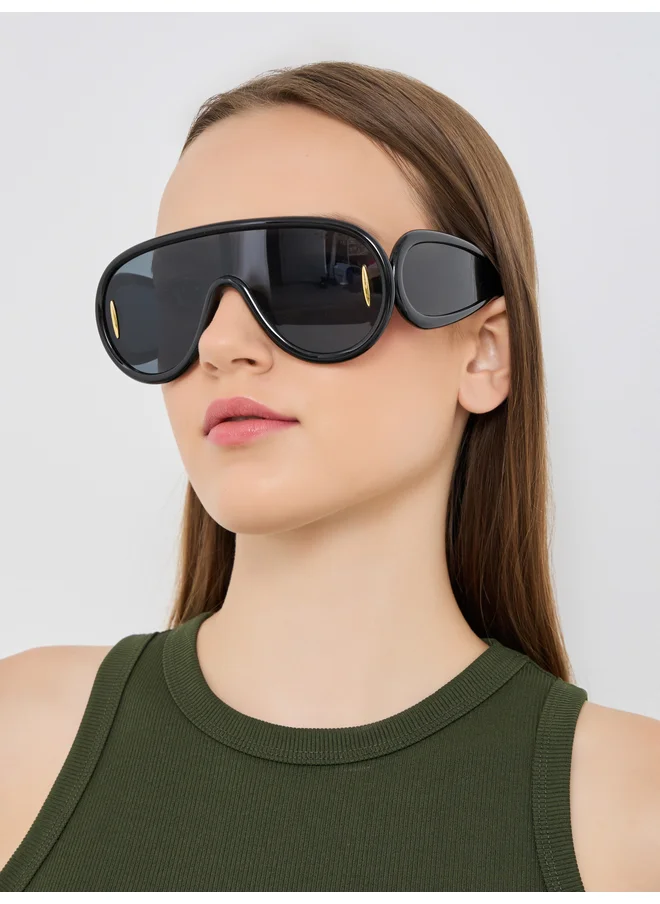 ستايلي Styli Wide Arm Oversized Shield Sunglasses