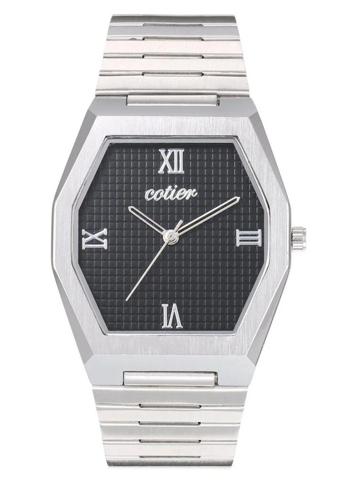 COTIER - Silver steel men's watch - Image 1