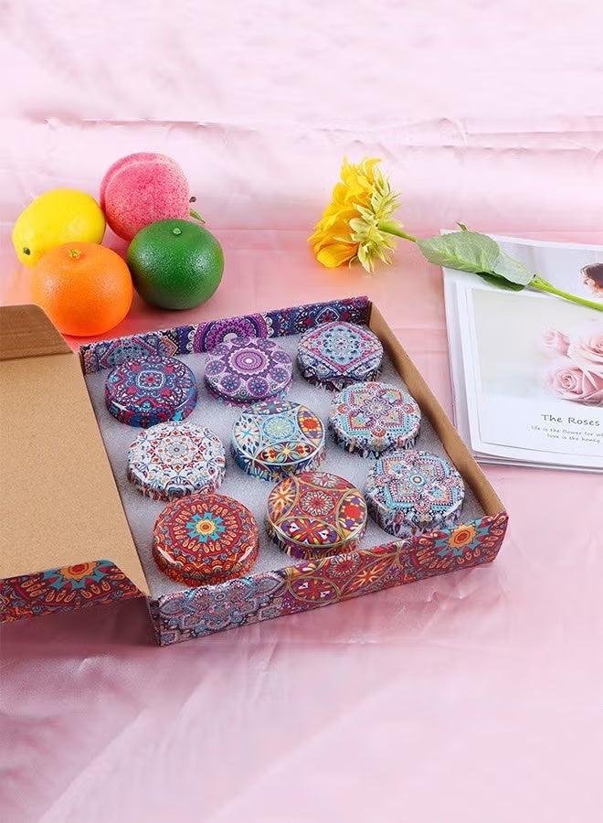 WEMART Scented Candles Gift Set Aromatherapy Candle Smokeless with Natural Soy Wax, 9pcs Portable Relaxing Travel Tin Candle Various Fragrances Jar Candles for Bath Yoga Sleep Festival Wedding Party Gifts - Image 3