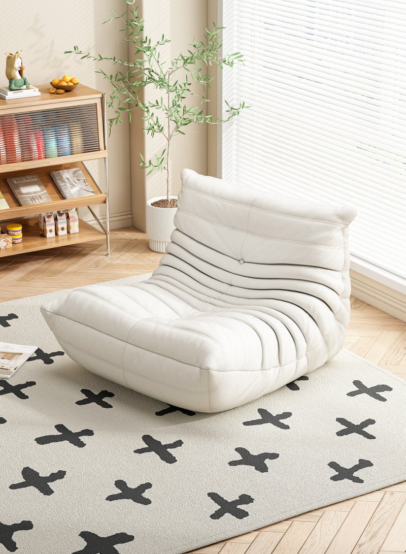 Amoyls Single Sofa Chair, Floor Sofa Couch, Microfiber Lazy Sofa Chair for Living Room Accent Chair, High Resilient Foam-Filled Accent Single Chair for Bedroom,Office,Waiting Room - Image 1