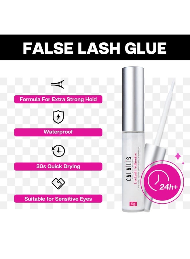 CALAILIS Individual Lashes, DIY Eyelash Extensions, Super Thin Glue-based Band, Natural Look Reusable, 11/13/15/15mm,Lasting for 48 Hours Individual DIY Eyelashes(YS02) - Image 2