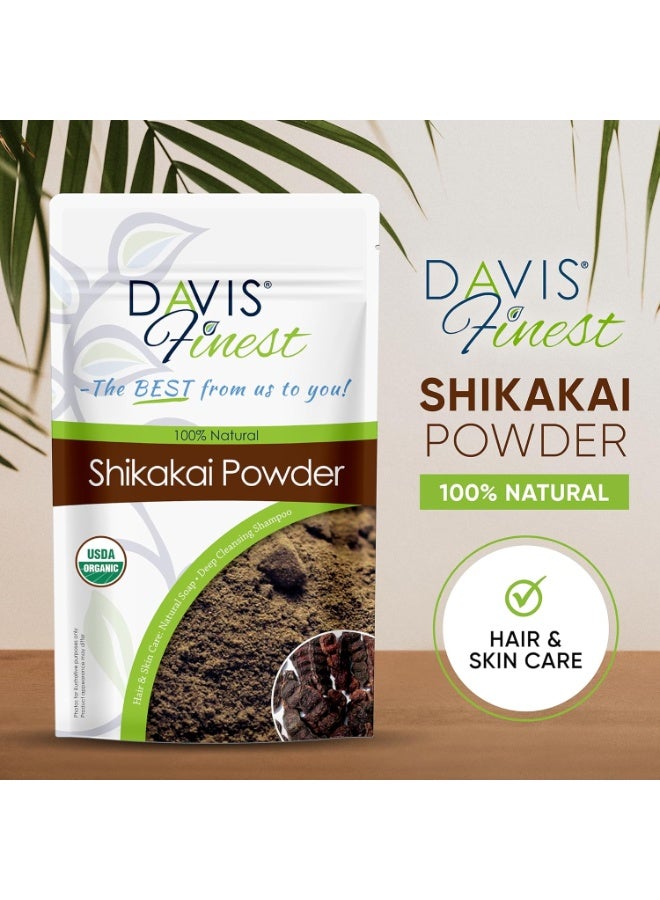 Davis Finest Organic Shikakai Powder 100g Ayurvedic Pure and Natural Shikakai Shampoo SLS Free Body Wash Itchy Scalp Damaged Thinning Hair Promotes Hair Growth Vegan  - Image 5