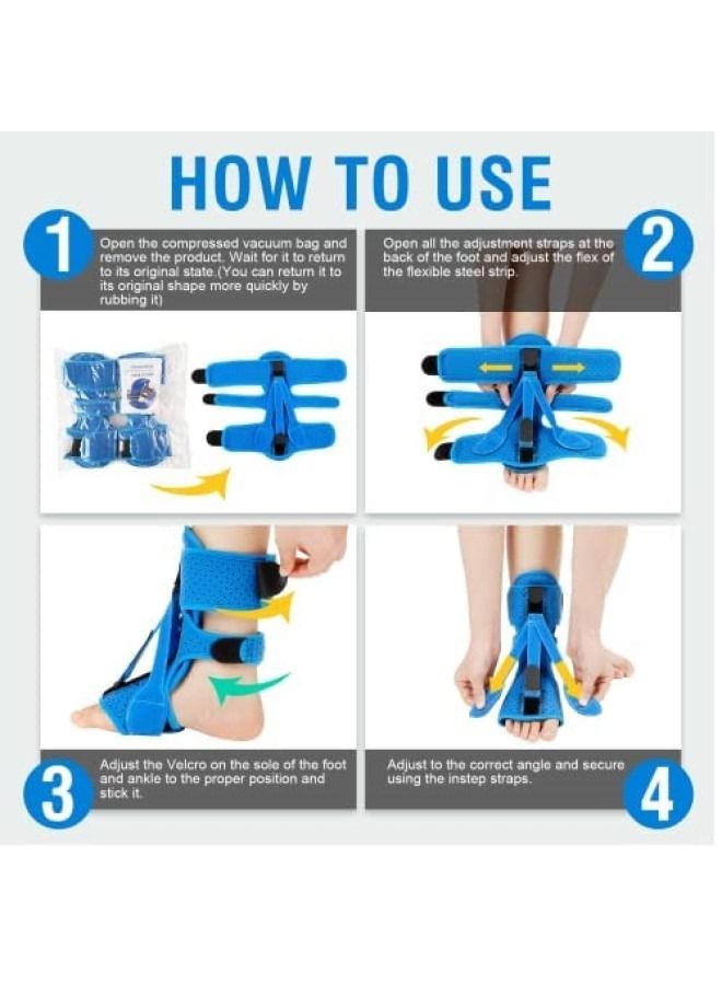 1pcs Plantar Fasciitis Night Splint, Foot Brace With Massage Ball, Effective For Foot Pain Relief By Plantar Fasciitis Achilles Tendonitis Foot Drop Corrector Flat Arch Heel Spur - Image 4