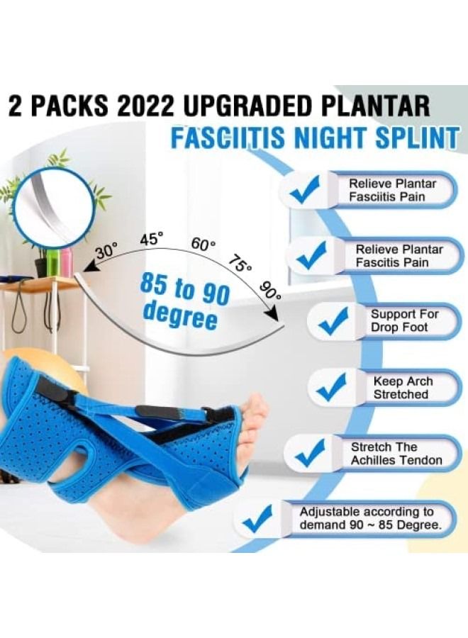 1pcs Plantar Fasciitis Night Splint, Foot Brace With Massage Ball, Effective For Foot Pain Relief By Plantar Fasciitis Achilles Tendonitis Foot Drop Corrector Flat Arch Heel Spur - Image 3