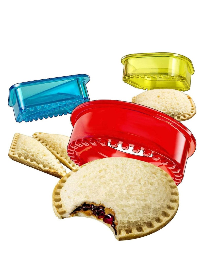 Oasisgalore - Sandwich Cutting Machine And Sealing Machine, Children Sandwich Machine, 1 Triangle Mold + 1 Square Mold + 1 Round Mold. - Image 1