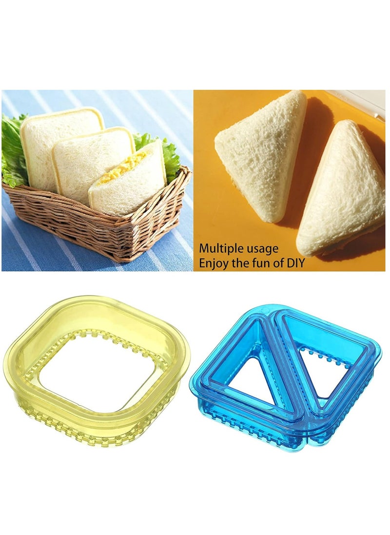 Oasisgalore - Sandwich Cutting Machine And Sealing Machine, Children Sandwich Machine, 1 Triangle Mold + 1 Square Mold + 1 Round Mold. - Image 1