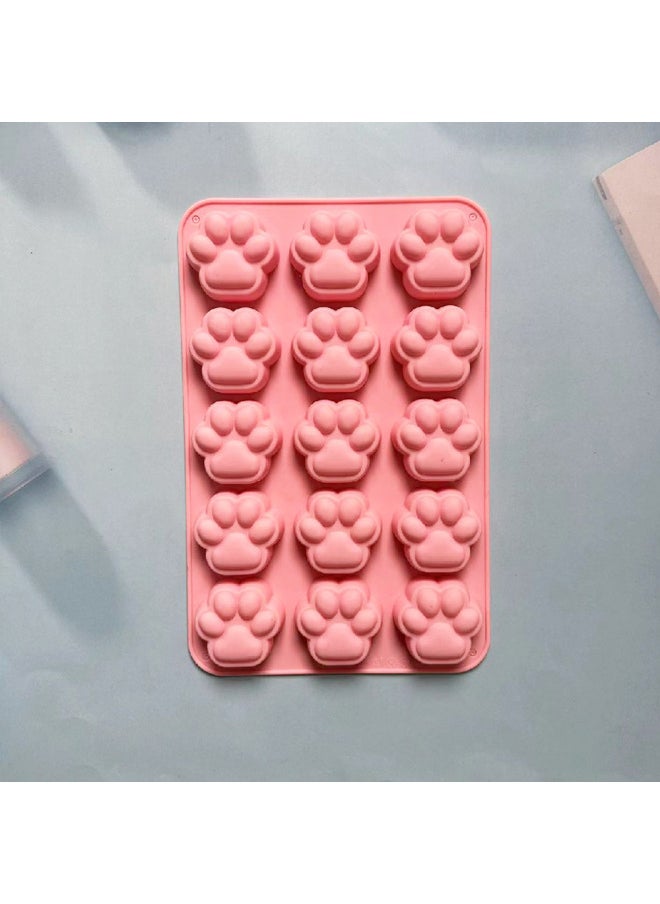 Generic - 15 Cat Claw 360 Chocolate Cake Silicone Mold Jelly Egg Tart Bread Mold Baking Tools-Color:horse Green - Image 1