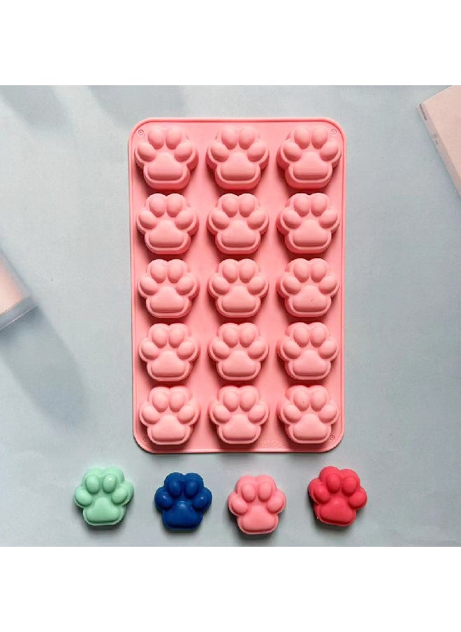 Generic - 15 Cat Claw 360 Chocolate Cake Silicone Mold Jelly Egg Tart Bread Mold Baking Tools-Color:horse Green - Image 1