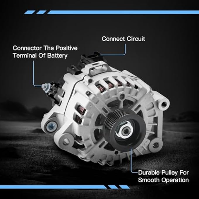 HLBTK Alternator 37300-3L060 180 Amp Fits for Hyundai Palisade 2020-2023 / for Kia Telluride 2020-2022 3.8L - Image 3