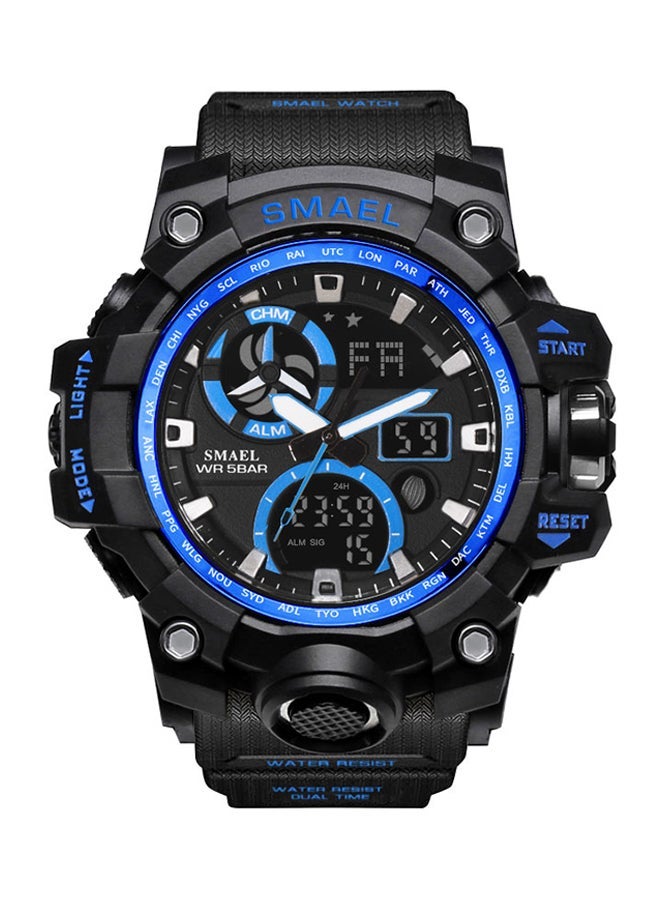 NIBEMINENT unisex Water Resistant Resin Analog+Digital Watch 1545C