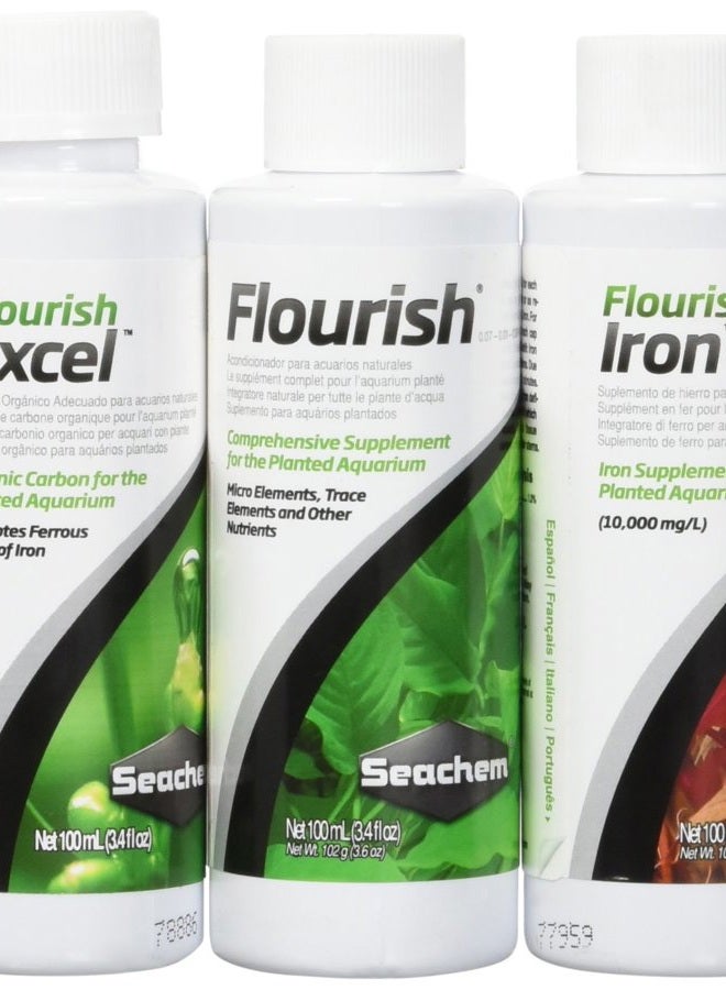 Seachem حزمة أساسيات النباتات (علبة تحتوي على 3 عناصر مختلفة سعة 100 مل) - Image 2