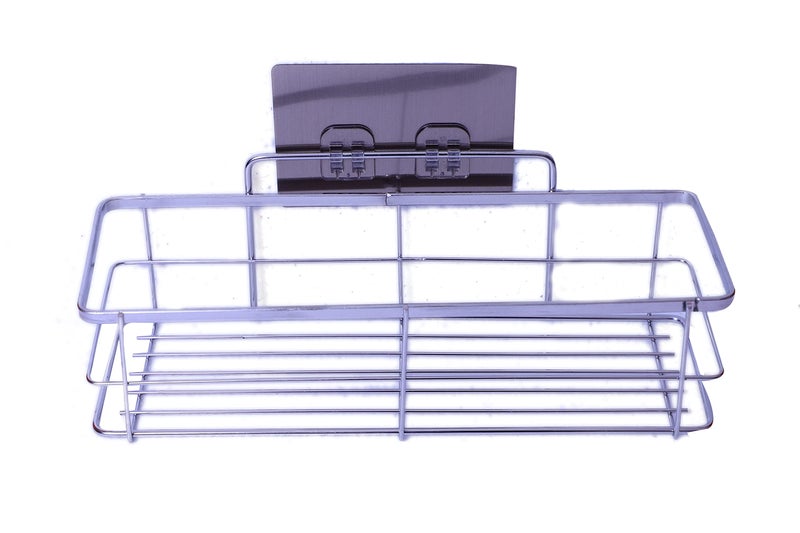 ZIZLY Wall Mounted Stainless Steel Multi Purpose Bathroom Shelf/Rack/Kitchen Shelf/Bathroom Shelves and Racks Steel Wall Mounted Organizer for Home - Image 1