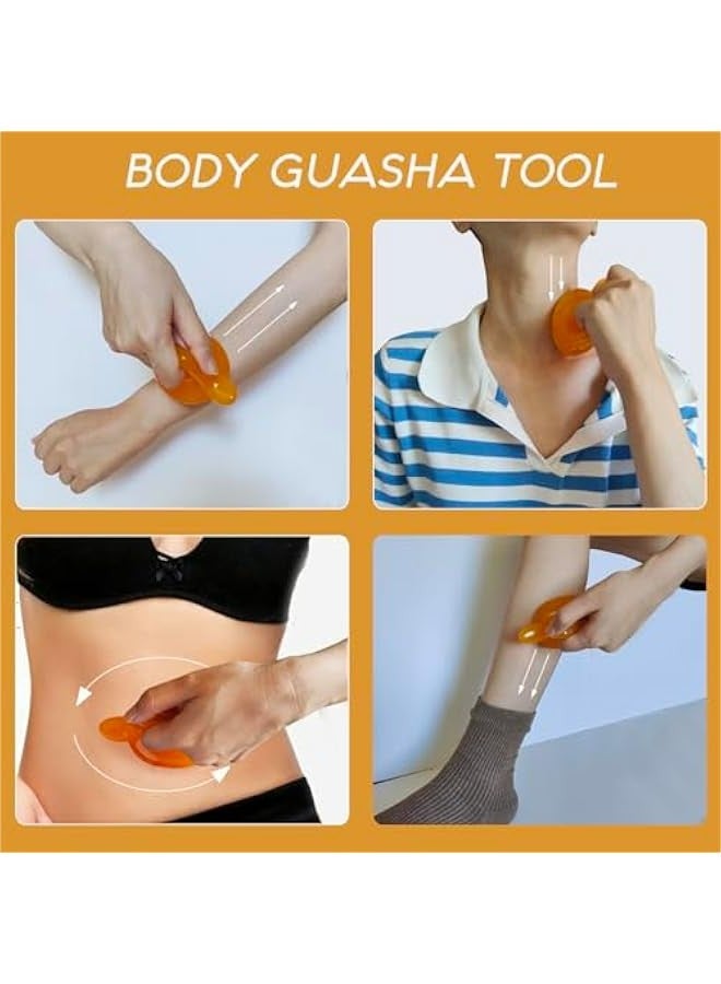 إسكدنيا جهاز قشط الجسم Gua Sha ، فرشاة من الراتنج لتعزيز الدورة الليمفاوية والأيض ، والوقاية من السيلوليت ، وتدليك نقاط الضغط وتحفيز الليمفا والعلاج بالتدليك. - Image 4