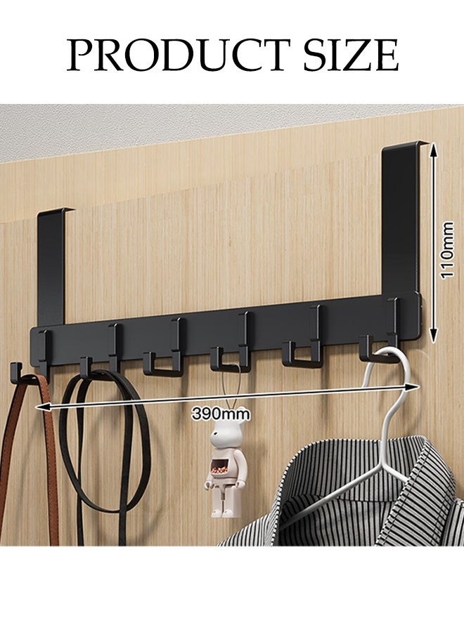 DUNISO Over The Door Hooks，Door Hanger，Door Rack with 6 Racks，Space Saving，Sturdy and Durable，Used for Bedrooms, Bathrooms, and Offices，Black - Image 2