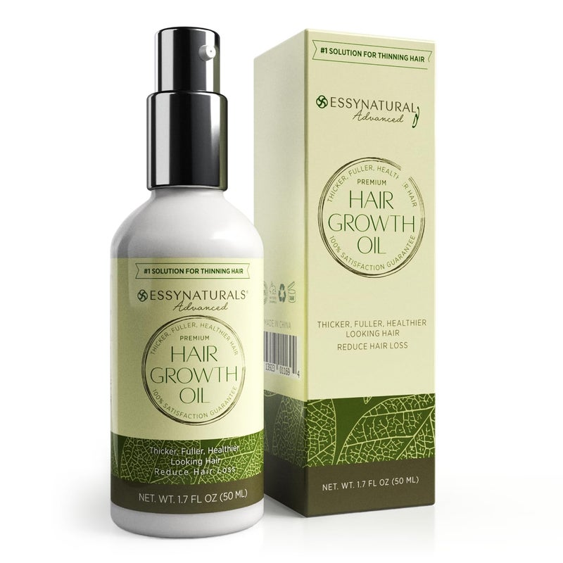 EssyNaturals Advanced Essynaturals Hair Growth Oil with Biotin - Caffeine and Castor Oil for Fuller, Thicker, Longer Hair - Image 1