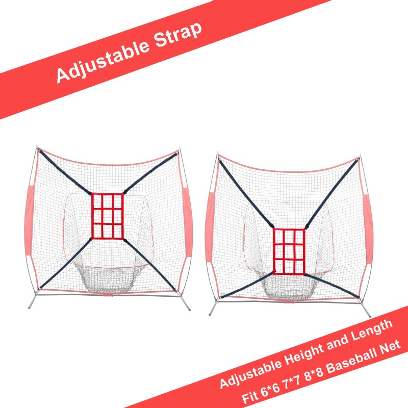 CORECISE Strike Zone Target For Baseball Net  Practice Throwing And Hitting For 6X6 7X7 Or 8X8 Foot Nets (Red-9 Hole-1 Pack) - Image 3