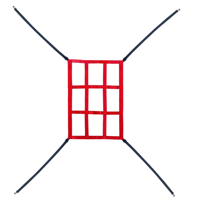 CORECISE Strike Zone Target For Baseball Net  Practice Throwing And Hitting For 6X6 7X7 Or 8X8 Foot Nets (Red-9 Hole-1 Pack) - Image 1