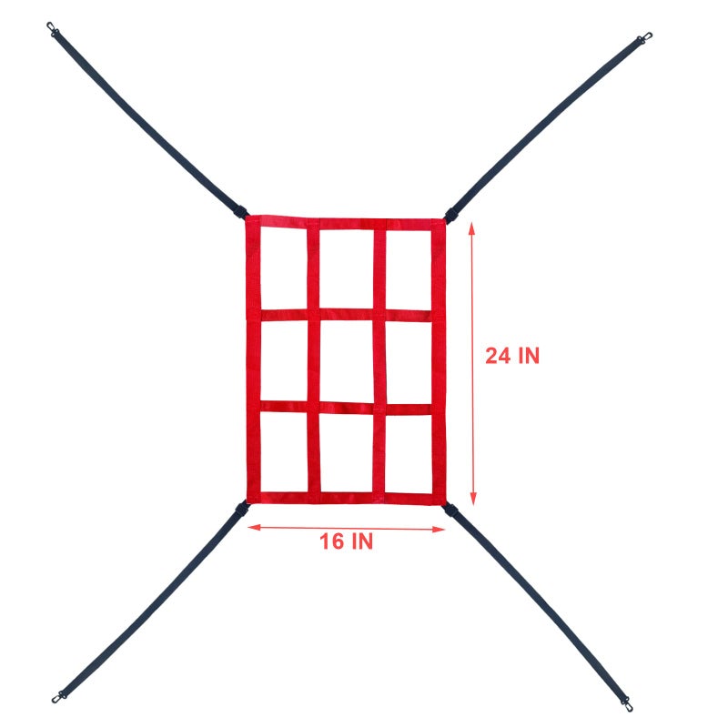 CORECISE Strike Zone Target For Baseball Net  Practice Throwing And Hitting For 6X6 7X7 Or 8X8 Foot Nets (Red-9 Hole-1 Pack) - Image 4