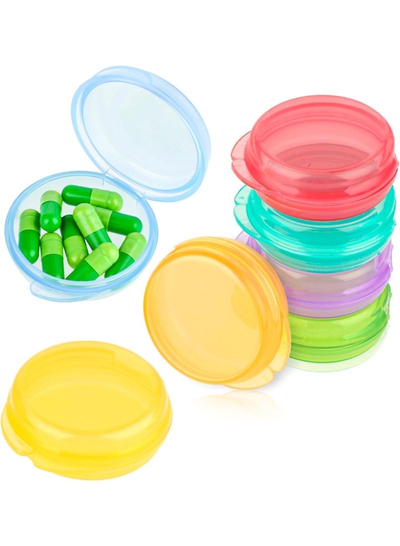 CLENEA 7PCS Small Pill Organizer Box, Travel Pill Container Case Cute Medicine Storage Pill Holder Daily Mini Pill Organizer Portable for Purse Pocket Briefcase Vitamin Fish Oil Supplements Earplug Case - Image 1