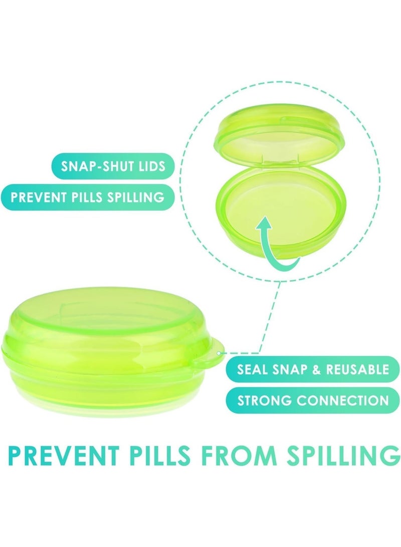 CLENEA 7PCS Small Pill Organizer Box, Travel Pill Container Case Cute Medicine Storage Pill Holder Daily Mini Pill Organizer Portable for Purse Pocket Briefcase Vitamin Fish Oil Supplements Earplug Case - Image 3