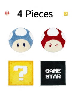Y&D 4 Pcs Super Mario Cartoon Shaped Plush Seat Cushions Restaurant Chair Cushions Study Office Non Slip Seat Cushions  - Image 3
