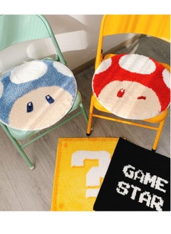 Y&D 4 Pcs Super Mario Cartoon Shaped Plush Seat Cushions Restaurant Chair Cushions Study Office Non Slip Seat Cushions  - Image 2