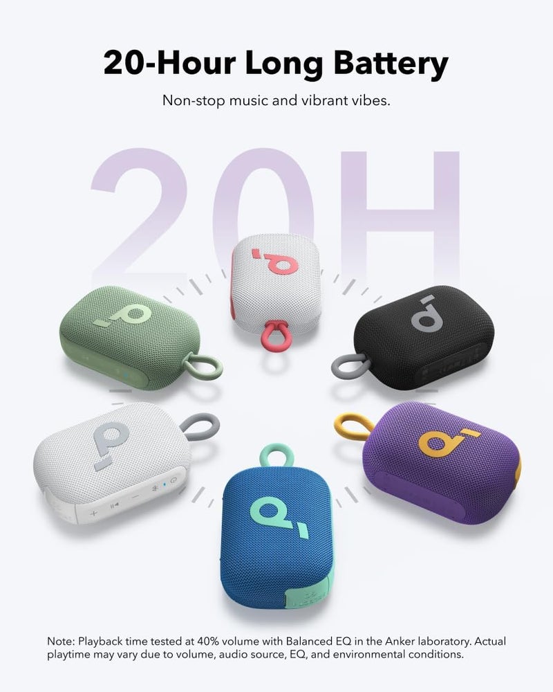 soundcore Select 4 Go Ultra Portable Bluetooth Speaker by Anker, 20H Playtime, IP67 Waterproof and Dustproof, Floatable, Customisable Pro EQ, Wireless Stereo Pairing, Ideal for Home, Outdoors, Hiking - Image 1