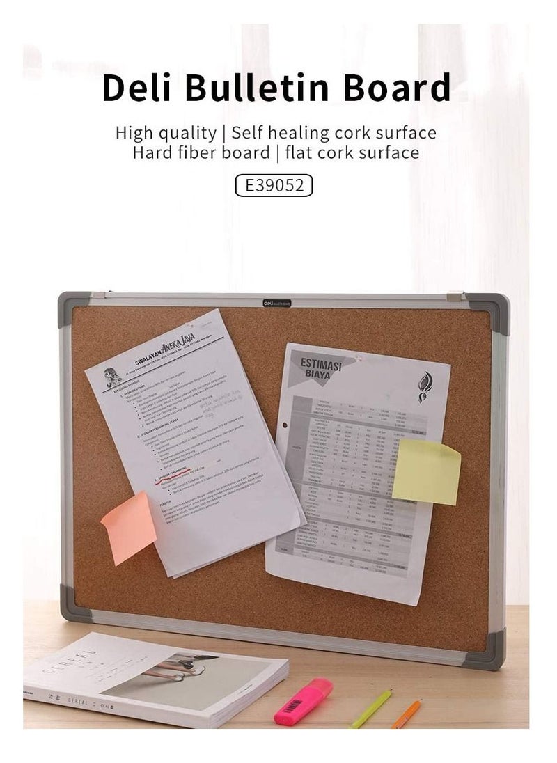 Deli 45x60cm Hard Fiber Bulletin Cork Board  - Image 4