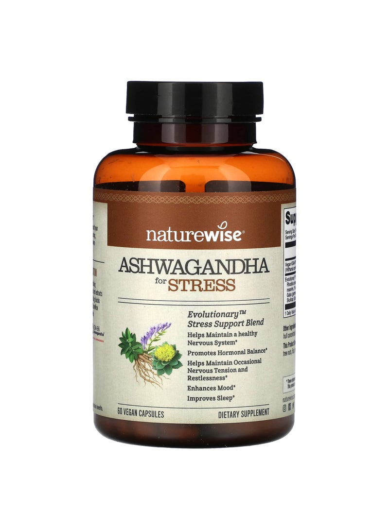 Ashwagandha for Stress, 60 Vegan Capsules