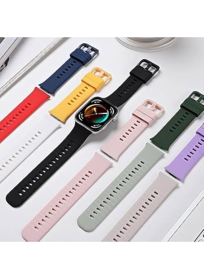 سوار سيليكون رياضي خفيف الوزن متوافق مع ساعة هواوي فيت 3 تصميم انيق ومريح _ أحمر - Image 3