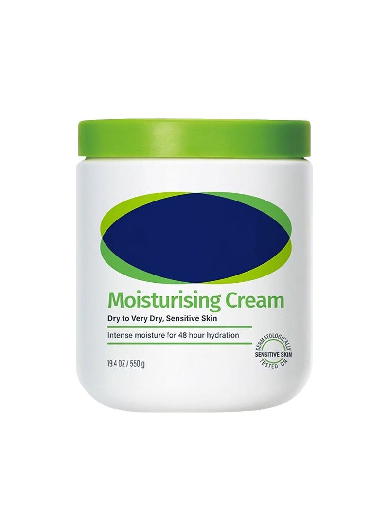 Moisturising Cream 550g (White) - Intense Hydration for Dry to Very Dry Sensitive Skin - Image 1