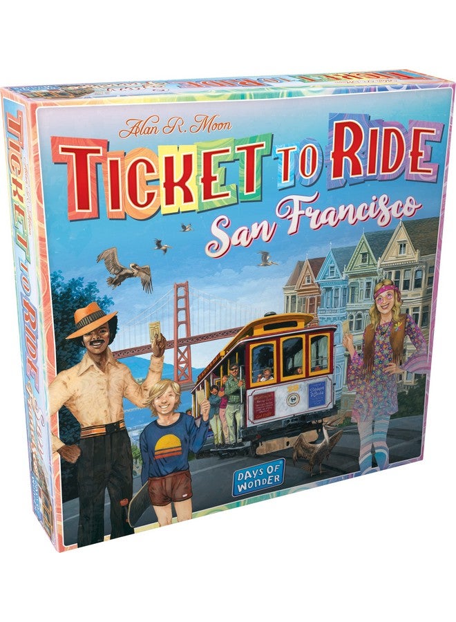 دايز أوف ووندر تذكرة لركوب لعبة سان فرانسيسكو اللوحية مغامرة السكك الحديدية سريعة الخطى في المدينة بجوار الخليج! لعبة عائلية ممتعة للأطفال والكبار من عمر 8 سنوات فما فوق، 2، 4 لاعبين، 10، 15 دقيقة من وقت اللعب الذي تم إجراؤه بواسطة Days Of Wonder - Image 1