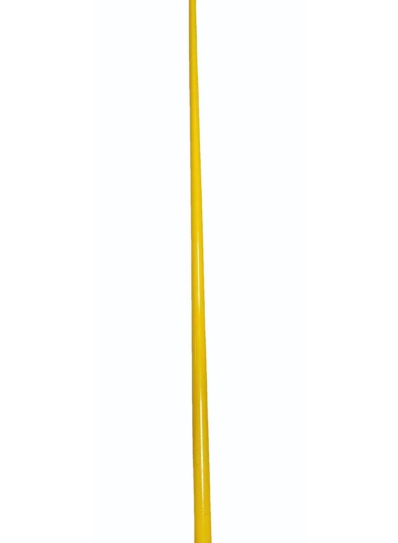 WOODEN MOP STICK WITH PLASTIC COATING YELLOW