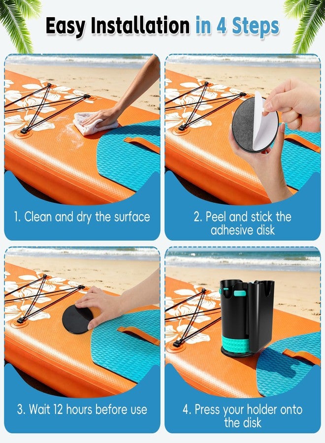 ANGAR Anti-Spill Suction Cup Holder, 2-in-1 Drink & Phone Holder with Optional Adhesive Disk, Boats, Canoes, Kayaks, Sups, Fishing Camping Accessories, Smooth & Textured Surfaces Compatible(Black) - Image 5