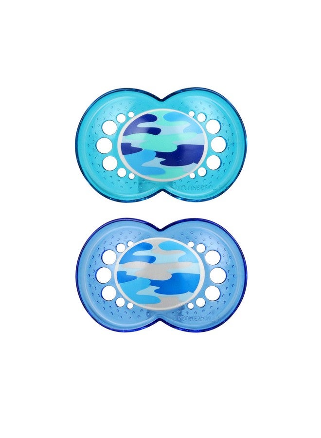 MAM Original Baby Pacifier, Nipple Shape Helps Promote Healthy Oral Development, Sterilizer Case, 2 Pack, 16+ Months, Camo/Boy - Image 1