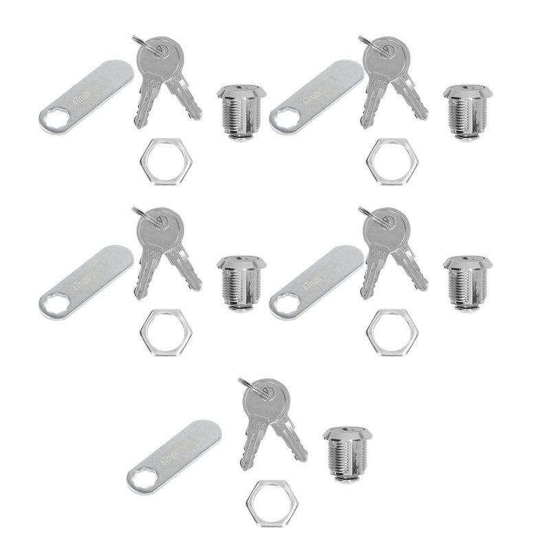 5 Pack Cabinet Cam Lock Lock 5/8in Zinc Alloy for Vending Machine Truck Pickup Tool Box ATM - Image 1