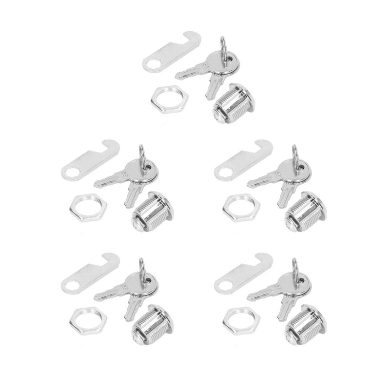 5 Pack Cabinet Cam Lock Lock 5/8in Zinc Alloy for Vending Machine Truck Pickup Tool Box ATM - Image 5