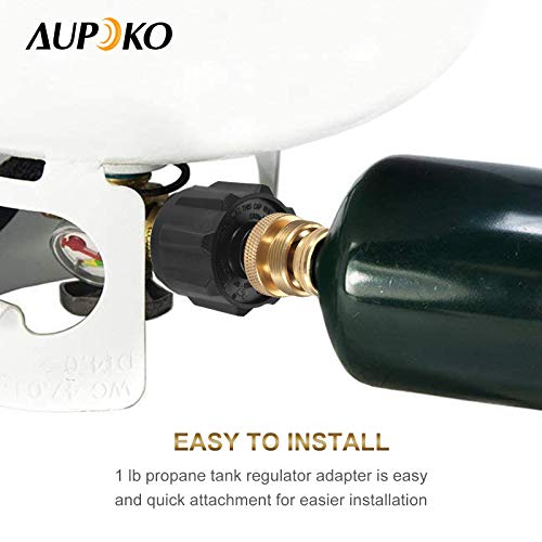 Aupoko Propane Cylinder Adaptor Convert, Portable 1LB Propane Tank Regulator Adapter with QCC Type1 Connector, 1"-20UNEF Throwaway Flexible Hose Line Adapter for Barbecue Grill - Image 5