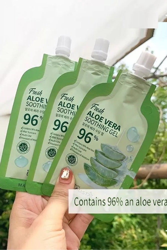BEAUSTA Natural Ingredients Moisture Soothing Aloe Vera Soothing Gel (3 Sachets ) 20 Ml - Image 3
